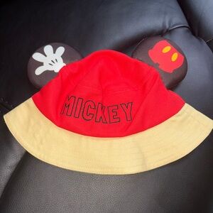 Mickey Mouse Red and Tan Kids Hat